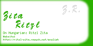 zita ritzl business card